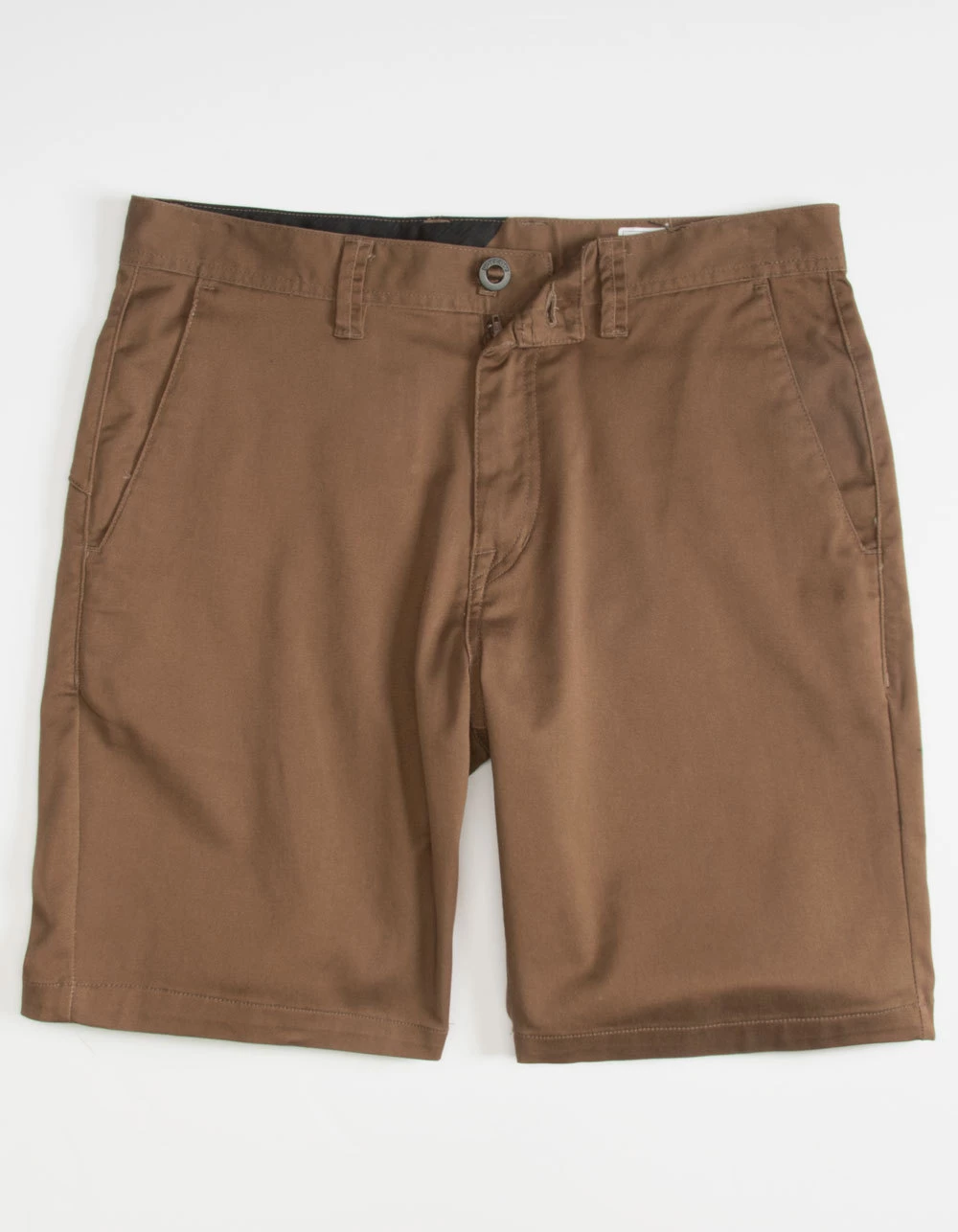 Volcom 2022 SS Blended Fabrics Bi-color Plain Cotton Khaki Logo Shorts For Men Chocolate X 38 6 Volcom 2022 SS Blended Fabrics Bi-color Plain Cotton Khaki Logo Shorts For Men Chocolate X 38 - Image 4
