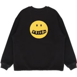 Volcom Unisex Street Style Long Sleeves Logo Sweatshirts For Men Black X L -Volcom Sales Shop org 2656