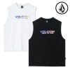 Volcom Unisex Sleeveless U-Neck Cotton Logo Vests & Gillets For Men Black X Xl -Volcom Sales Shop org 2669