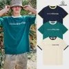 Volcom Unisex Street Style Cotton Short Sleeves Logo T-Shirts For Men Navy X L