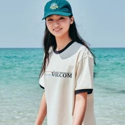 Volcom Unisex Street Style Cotton Short Sleeves Logo T-Shirts For Men Navy X L -Volcom Sales Shop org 2734