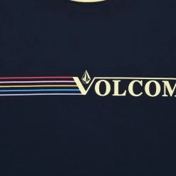 Volcom Unisex Street Style Cotton Short Sleeves Logo T-Shirts For Men Navy X L -Volcom Sales Shop org 2738