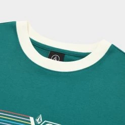 Volcom Unisex Street Style Cotton Short Sleeves Logo T-Shirts For Men Navy X L -Volcom Sales Shop org 2741