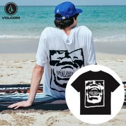 Volcom Unisex Street Style Logo T-Shirts For Men White X S