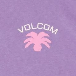 Volcom Short U-Neck Cotton Short Sleeves Logo Cropped For Women Purple X S -Volcom Sales Shop org 2797