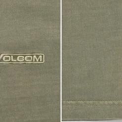 Volcom Unisex Street Style Cotton Short Sleeves Logo T-Shirts For Men Khaki X Xl -Volcom Sales Shop org 2827