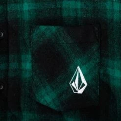 Volcom Unisex Street Style Long Sleeves Logos On The Sleeves Logo For Men Green X M -Volcom Sales Shop org 2843