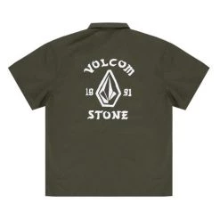 Volcom Unisex Cotton Short Sleeves Logo Shirts For Men Orange X L -Volcom Sales Shop org 2868