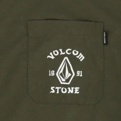 Volcom Unisex Cotton Short Sleeves Logo Shirts For Men Orange X L -Volcom Sales Shop org 2869