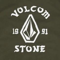 Volcom Unisex Cotton Short Sleeves Logo Shirts For Men Orange X L -Volcom Sales Shop org 2870