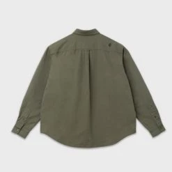 Volcom Unisex Street Style Long Sleeves Logo Shirts For Men Khaki X L -Volcom Sales Shop org 2884