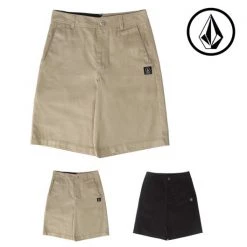 Volcom Unisex Street Style Cotton Logo Shorts For Men Beige X L