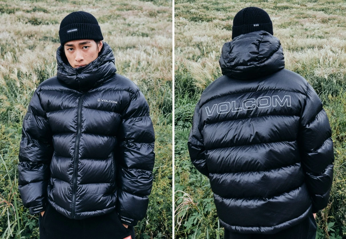 Volcom Short Unisex Street Style Logo Down Jackets For Men Black X L 4 Volcom Short Unisex Street Style Logo Down Jackets For Men Black X L - Image 2