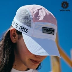 Volcom Unisex Street Style Caps For Men Pink X One Size