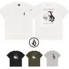 Volcom Unisex U-Neck Cotton Short Sleeves Logo T-Shirts For Men Black X Xl -Volcom Sales Shop org 3137
