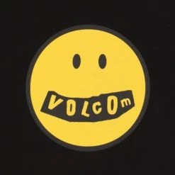 Volcom Unisex U-Neck Cotton Short Sleeves Logo T-Shirts For Men Gold X S -Volcom Sales Shop org 3156