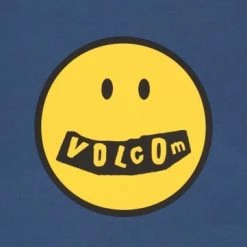 Volcom Unisex U-Neck Cotton Short Sleeves Logo T-Shirts For Men Gold X S -Volcom Sales Shop org 3160
