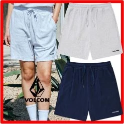 Volcom Unisex Street Style Logo Shorts For Men Navy X L