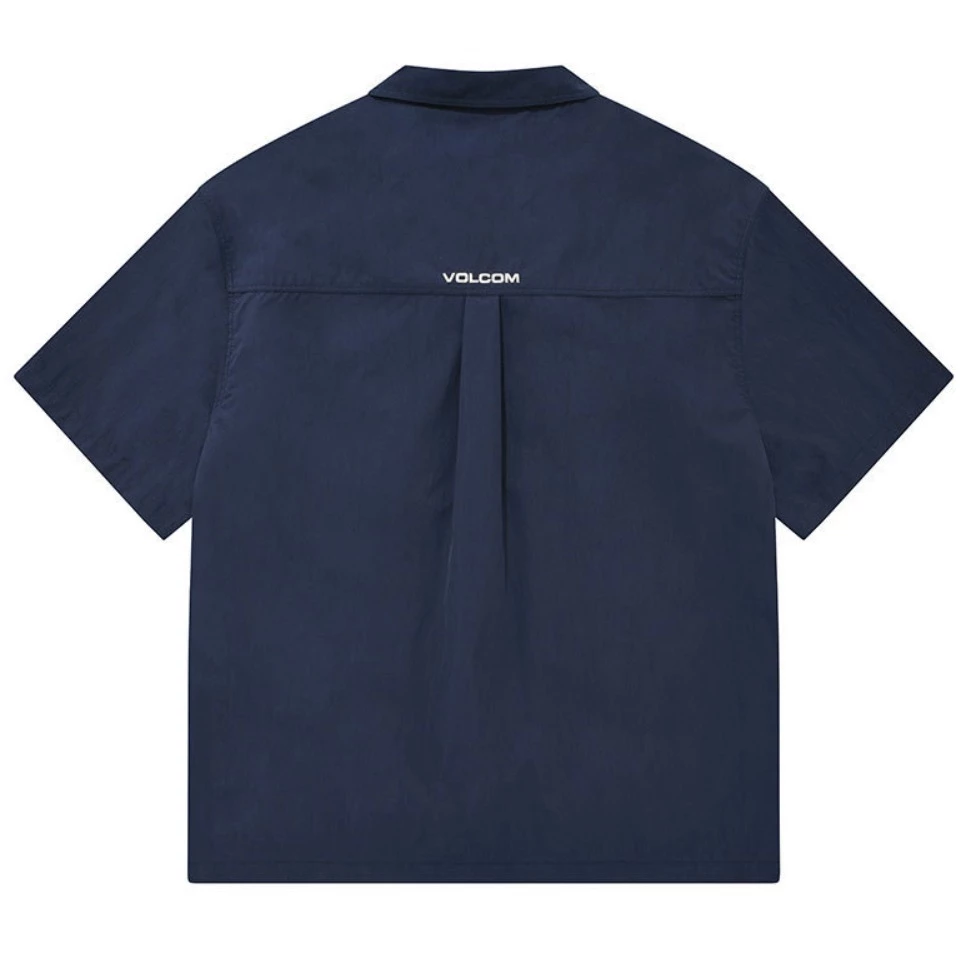 Volcom Unisex Street Style Short Sleeves Logo Shirts For Men Navy X L 8 Volcom Unisex Street Style Short Sleeves Logo Shirts For Men Navy X L - Image 6