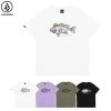 Volcom 2022 SS Unisex Street Style U-Neck Cotton Short Sleeves Logo For Men White X M -Volcom Sales Shop org 3200