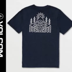 Volcom 2021-22FW Street Style Short Sleeves Logo T-Shirts For Men Navy X S