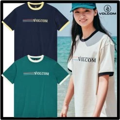 Volcom Unisex Street Style Logo T-Shirts For Men Navy X Xl