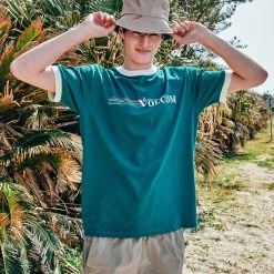Volcom Unisex Street Style Logo T-Shirts For Men Navy X Xl -Volcom Sales Shop org 3336