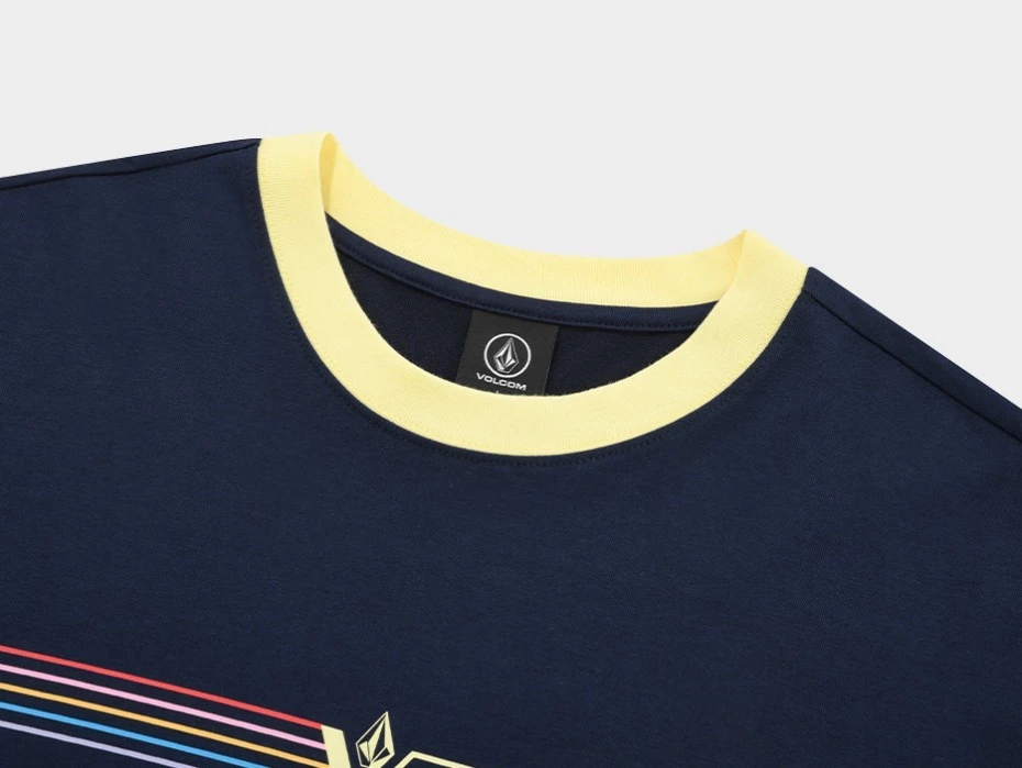 Volcom Unisex Street Style Logo T-Shirts For Women Navy X S 9 Volcom Unisex Street Style Logo T-Shirts For Women Navy X S - Image 7