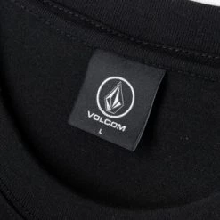 Volcom Unisex U-Neck Cotton Short Sleeves Logo T-Shirts For Men Black X L -Volcom Sales Shop org 338