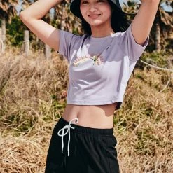 Volcom Casual Style Unisex Street Style Logo Shorts For Women Black X Xs -Volcom Sales Shop org 3383