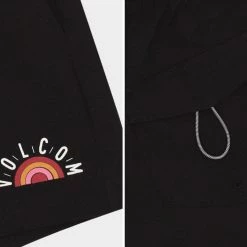 Volcom Casual Style Unisex Street Style Logo Shorts For Women Black X Xs -Volcom Sales Shop org 3385