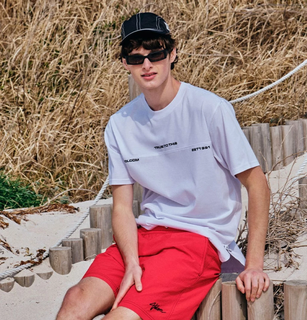 Volcom Unisex Street Style Logo T-Shirts For Women L.khaki X L 5 Volcom Unisex Street Style Logo T-Shirts For Women L.khaki X L - Image 3