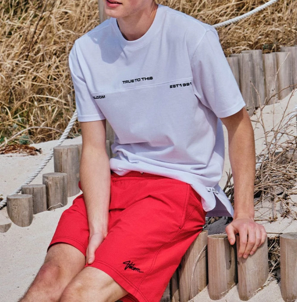 Volcom Unisex Street Style Logo T-Shirts For Women L.khaki X L 6 Volcom Unisex Street Style Logo T-Shirts For Women L.khaki X L - Image 4