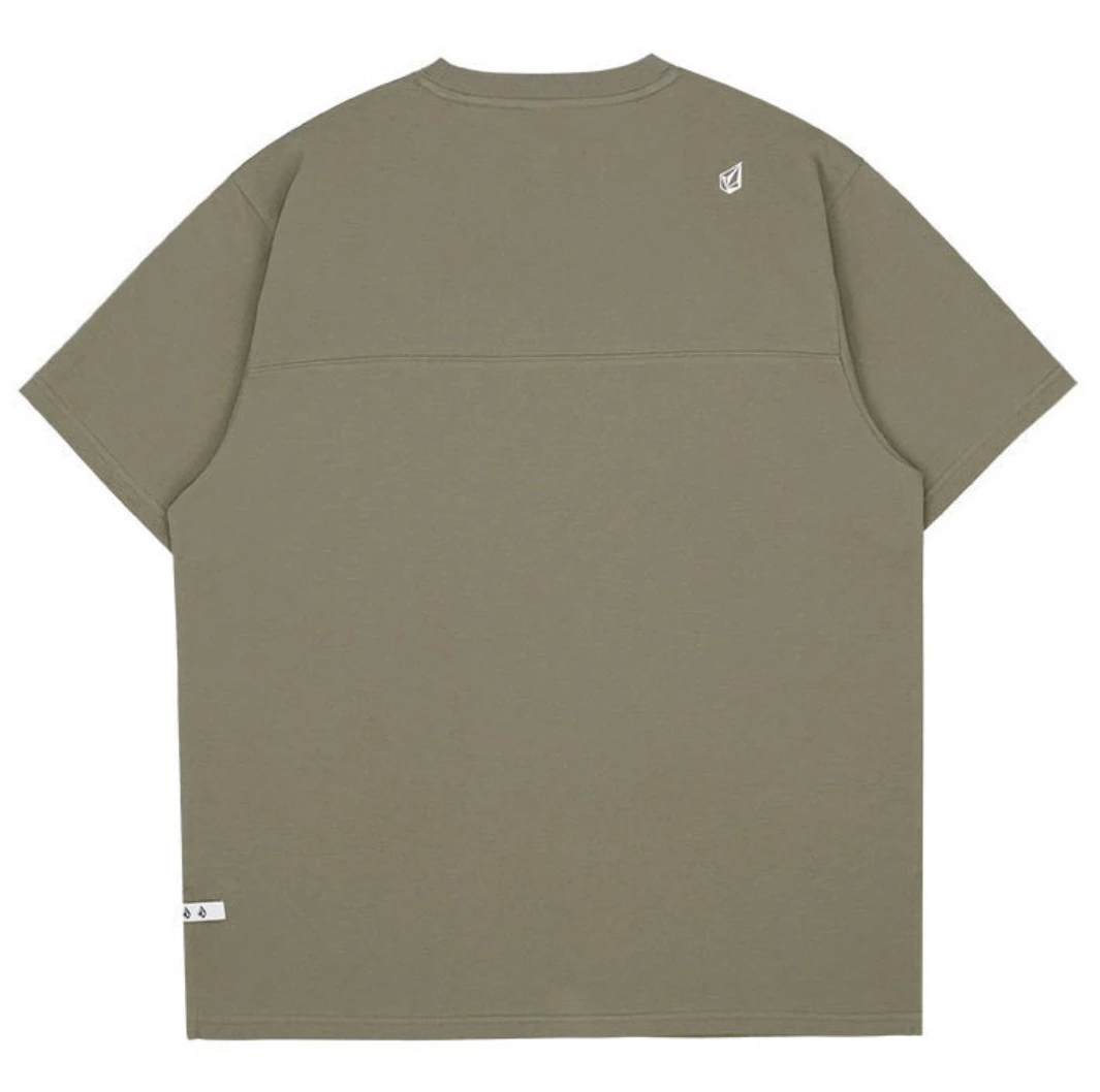 Volcom Unisex Street Style Logo T-Shirts For Women L.khaki X L 13 Volcom Unisex Street Style Logo T-Shirts For Women L.khaki X L - Image 11