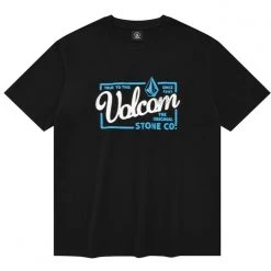 Volcom Unisex Street Style Cotton Short Sleeves Logo T-Shirts For Men Navy X Xl -Volcom Sales Shop org 3427