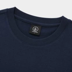 Volcom Unisex Street Style Cotton Short Sleeves Logo T-Shirts For Men Navy X Xl -Volcom Sales Shop org 3437