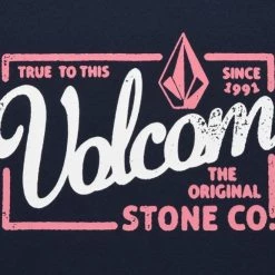 Volcom Unisex Street Style Cotton Short Sleeves Logo T-Shirts For Men Navy X Xl -Volcom Sales Shop org 3438