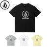 Volcom Unisex U-Neck Cotton Short Sleeves Logo T-Shirts For Men Black X L
