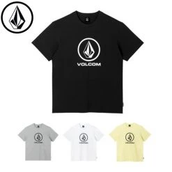 Volcom Unisex U-Neck Cotton Short Sleeves Logo T-Shirts For Men Black X L