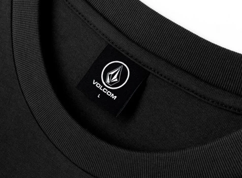 Volcom Unisex U-Neck Cotton Short Sleeves Logo T-Shirts For Men Black X L 6 Volcom Unisex U-Neck Cotton Short Sleeves Logo T-Shirts For Men Black X L - Image 4