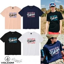 Volcom 2022 SS Unisex Logo T-Shirts For Men L.pink X S