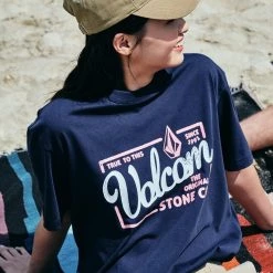 Volcom 2022 SS Unisex Logo T-Shirts For Men L.pink X S -Volcom Sales Shop org 3506