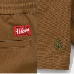 Volcom 2022 SS Plain Logo Shorts For Men Beige X L -Volcom Sales Shop org 3562