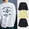 Volcom 2022 SS Unisex Street Style Long Sleeves Cotton Long Sleeve T-shirt For Men Black X M -Volcom Sales Shop org 3669