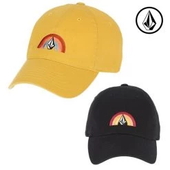Volcom Unisex Street Style Caps For Men Yellow X One Size