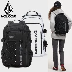 Volcom Unisex A4 Logo Backpacks For Men Black X One Size