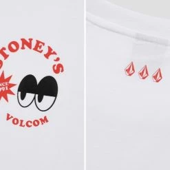 Volcom Unisex Street Style Cotton Short Sleeves Logo T-Shirts For Men White X L -Volcom Sales Shop org 3793