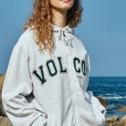 Volcom Unisex Street Style Long Sleeves Cotton Logo Hoodies For Men Navy X Xl -Volcom Sales Shop org 3918