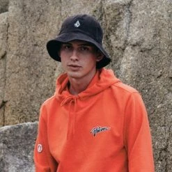 Volcom Unisex Street Style Bucket Hats Wide-brimmed Hats For Men Charcoal X S -Volcom Sales Shop org 3934