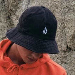 Volcom Unisex Street Style Bucket Hats Wide-brimmed Hats For Men Charcoal X S -Volcom Sales Shop org 3935